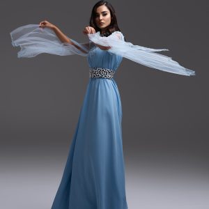 knee length dresses for ladies Elora Puffy Sleeve Midi Dress main image 0